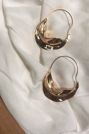 Statement Twisted Gold Hoops