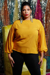 All Sun dramatic sleeve blouse - Mustard
